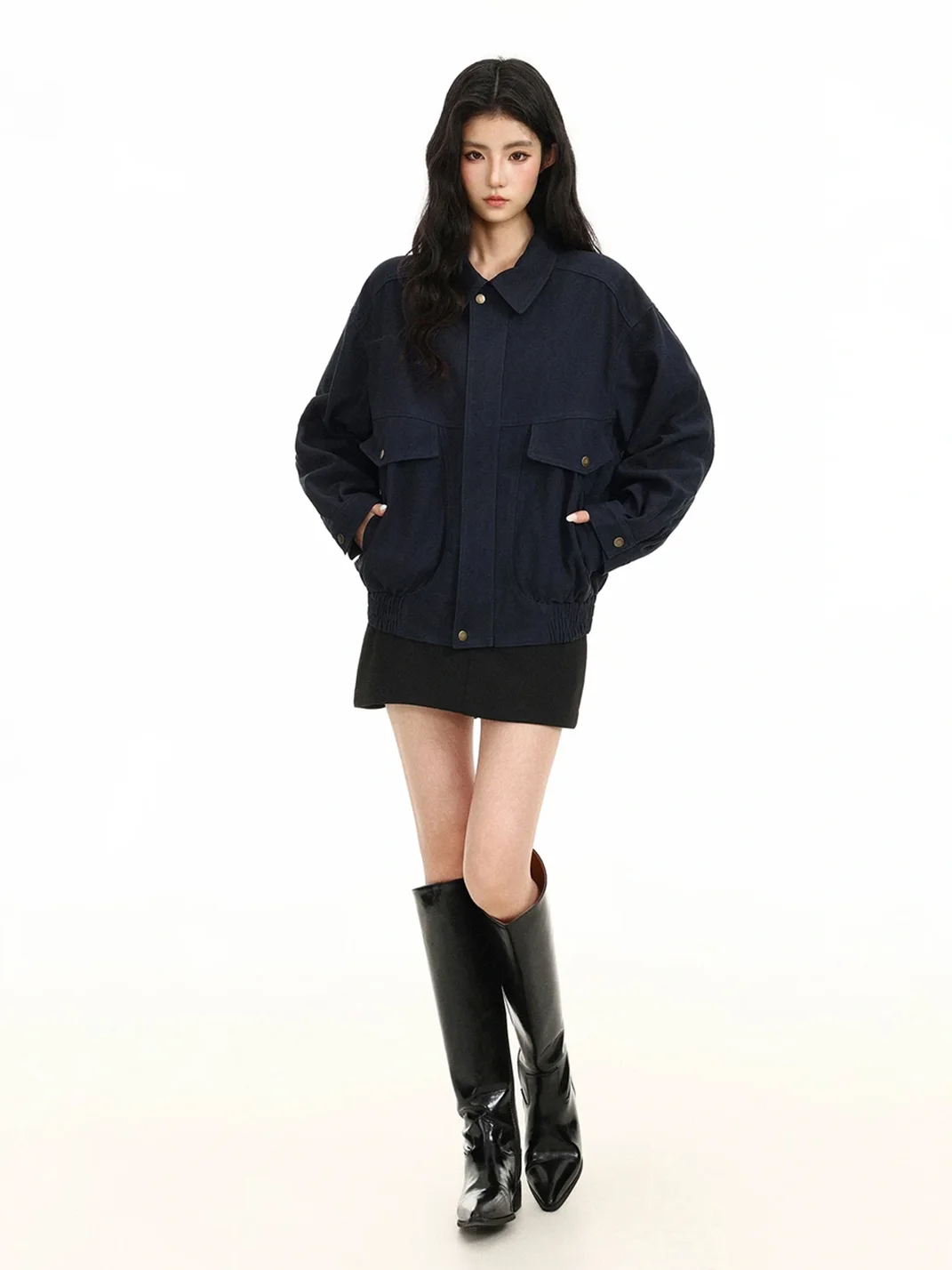 BIGGOLD | Loose Faux Suede Workwear Jacket