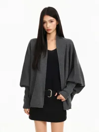 BIGGOLD | Loose Batwing Sleeve Knit Cardigan