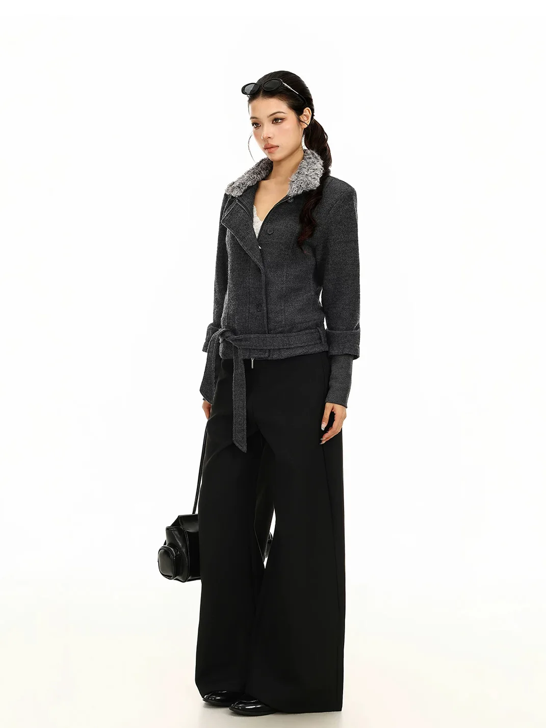 BIGGOLD | Plush Collar Short Jacket