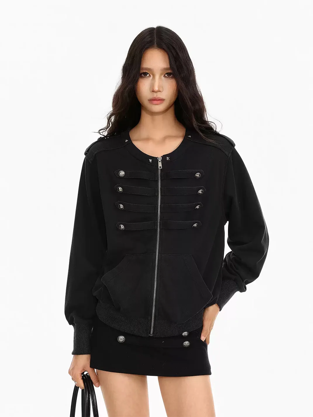 BIGGOLD | Short Double-Breasted Zip Jacket