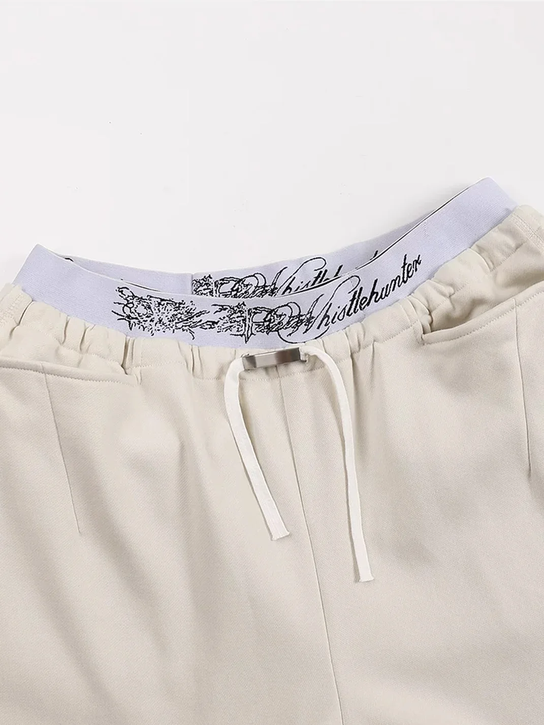 WHISTLEHUNTER | Double-Waist Brushstroke Wide-Leg Sweatpants