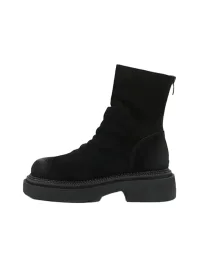 GSL | Slouchy Platform Leather Ankle Boots