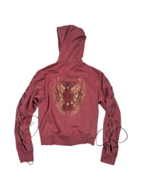 SAXGENWON | Lace-Up Washed Hoodie And Sweatpants Set