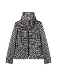 Imdelusion | Cropped Houndstooth Jacket And Mini Skort Set