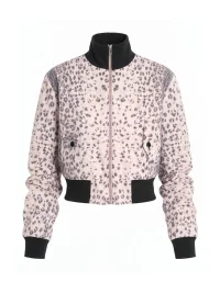 FayChui | Cropped Pink Leopard Print Zip Jacket