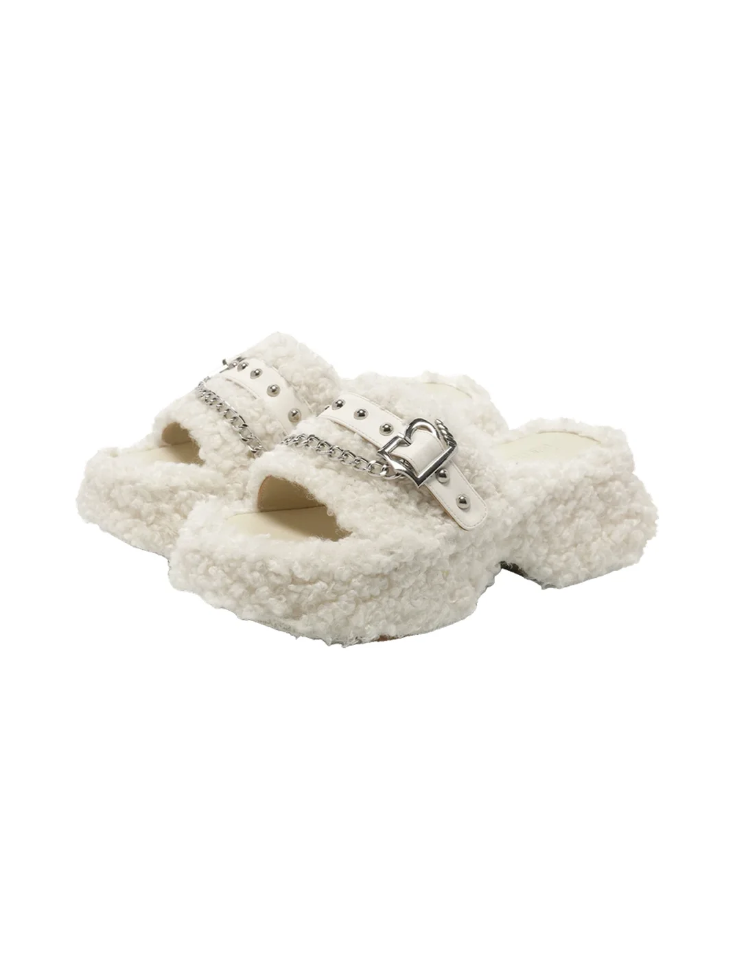 UnicornBlood | Chain Detail Platform Slide Sandals
