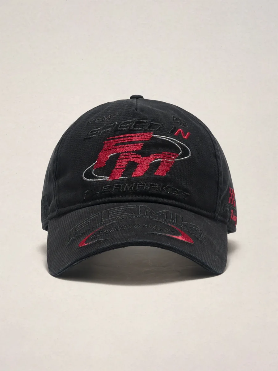 Fleamarket hat shop | Retro Embroidered Racing Baseball Cap - 3