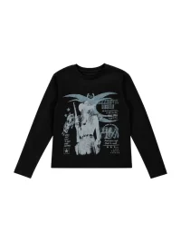 SEXXDEVIL | Distressed Digital Print Long Sleeve T-Shirt