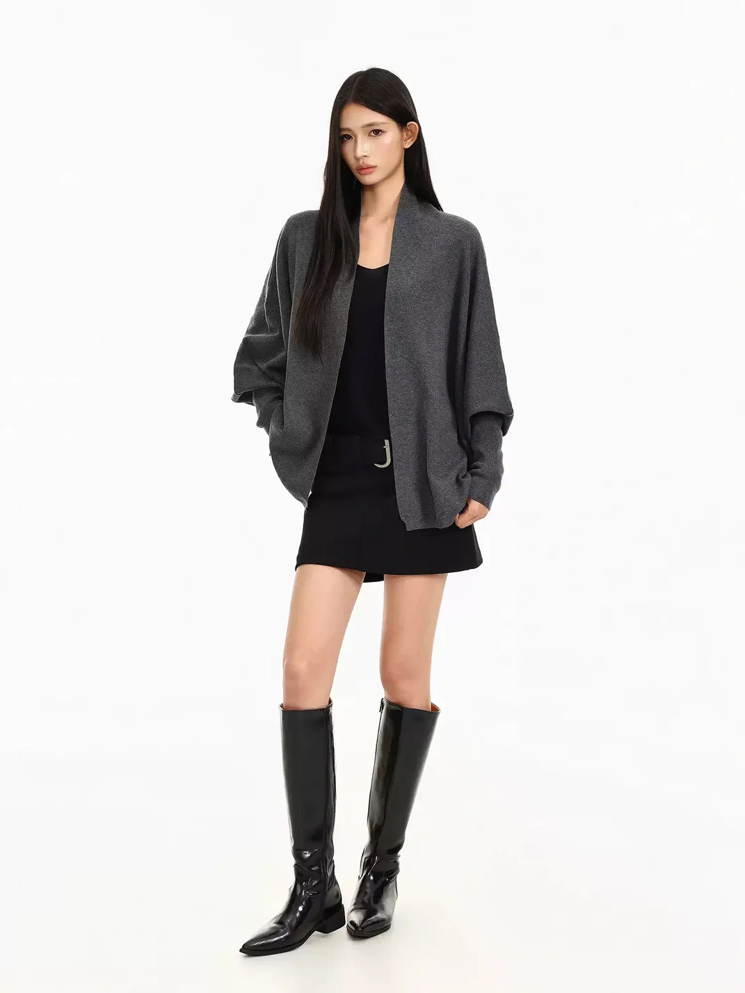 BIGGOLD | Loose Batwing Sleeve Knit Cardigan