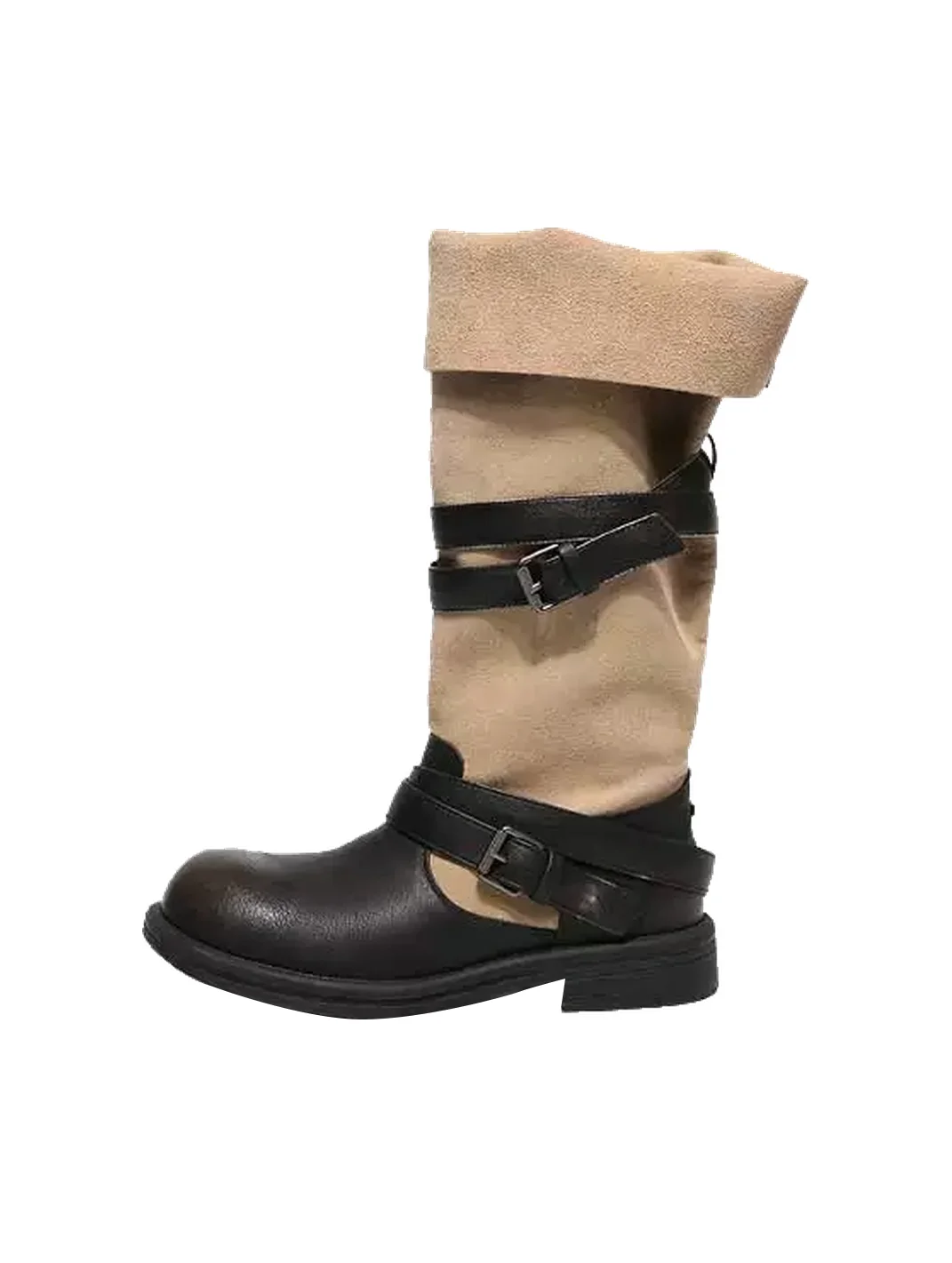 GSL | Fold-Over Slouchy Wide-Shaft Tall Boots