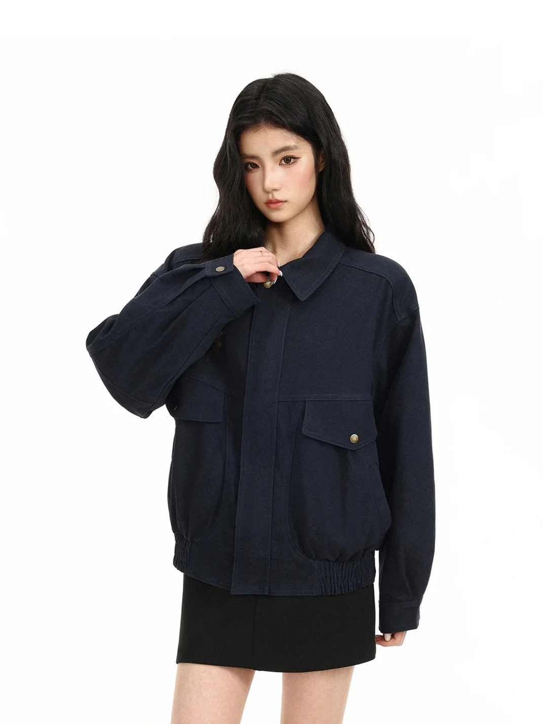 BIGGOLD | Loose Faux Suede Workwear Jacket