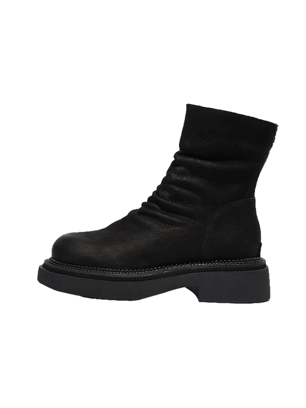 GSL | Leather Platform Slouchy Ankle Boots