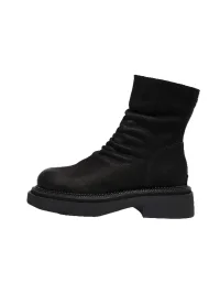 GSL | Leather Platform Slouchy Ankle Boots