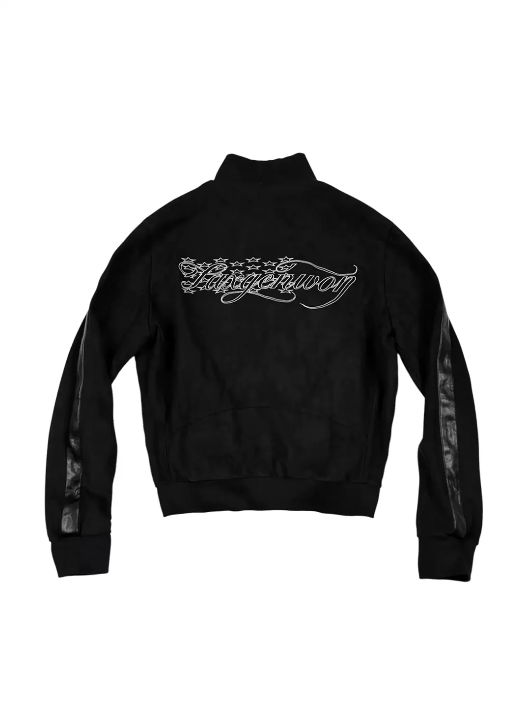 SAXGENWON | Textured Embroidered Panel Stand Collar Jacket