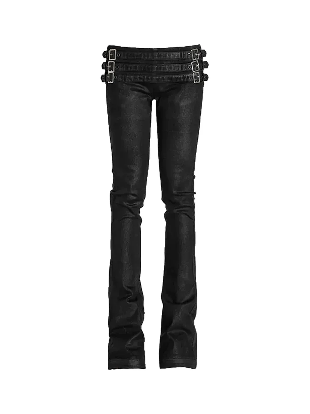 SEXXDEVIL | Waxed Low-Rise Flared Jeans