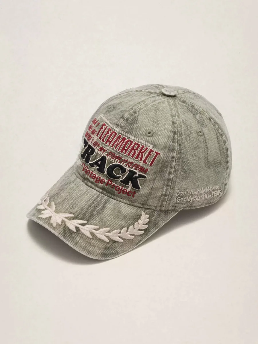 Fleamarket hat shop | Vintage Washed Cactus Embroidered Baseball Cap - 2