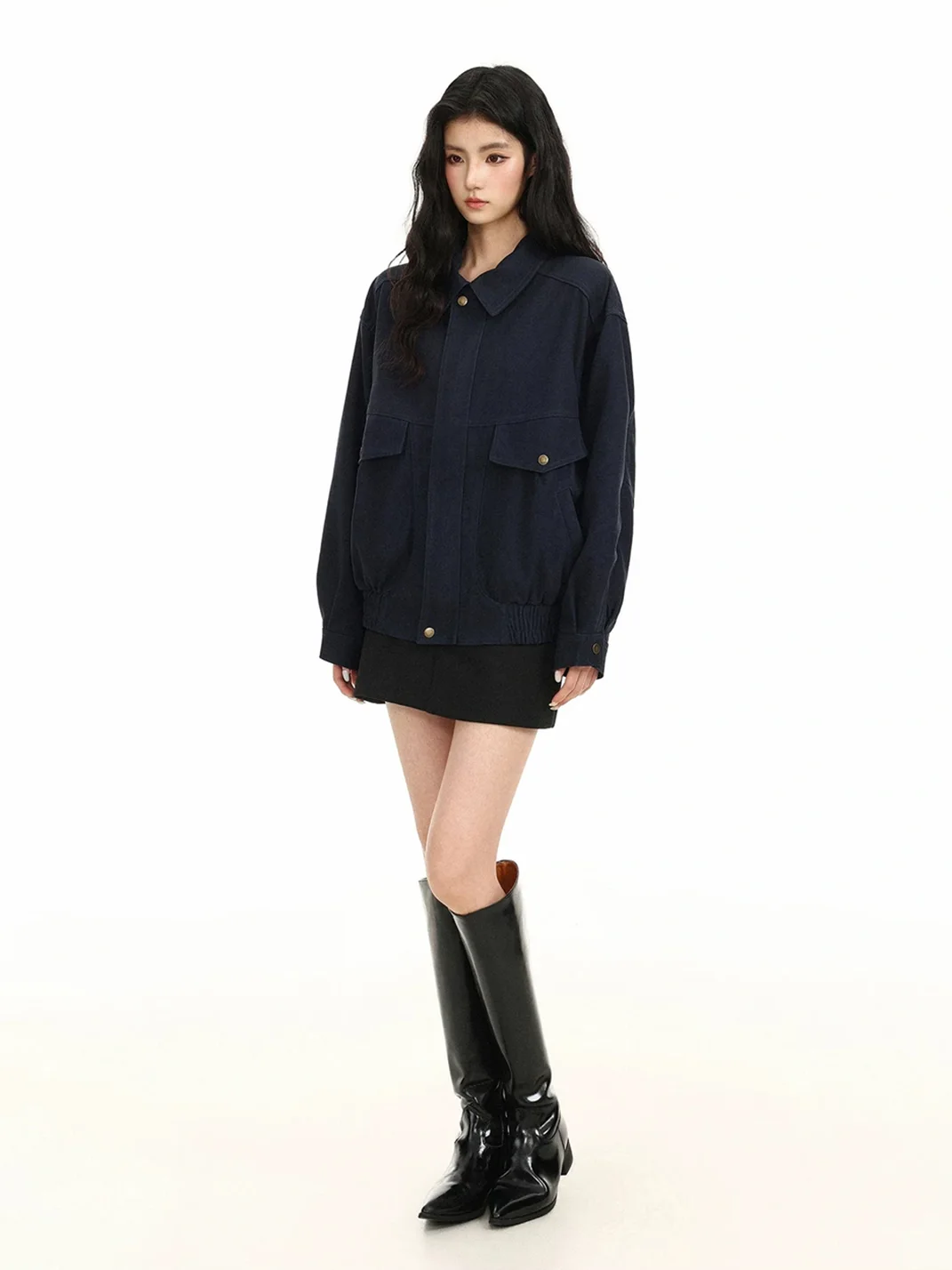 BIGGOLD | Loose Faux Suede Workwear Jacket