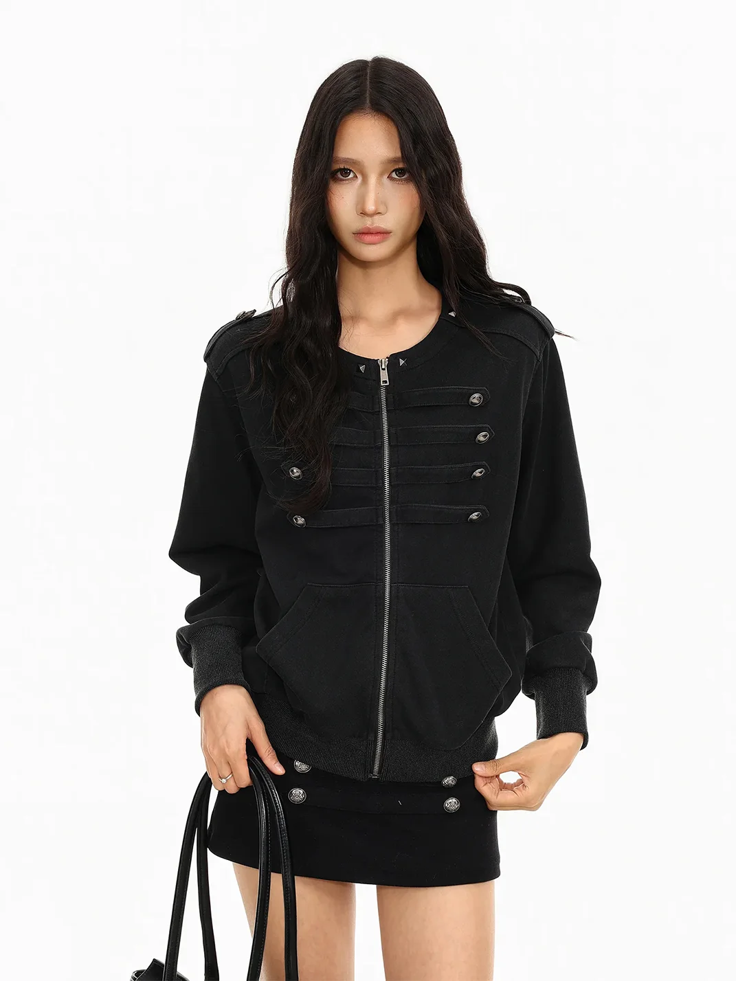 BIGGOLD | Short Double-Breasted Zip Jacket
