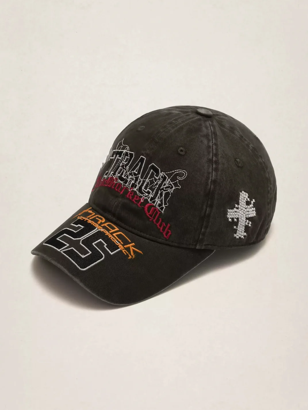 Fleamarket hat shop | Washed Distressed Embroidered Baseball Cap