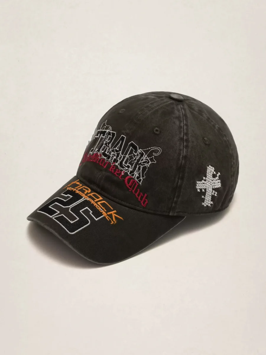 Fleamarket hat shop | Washed Distressed Embroidered Baseball Cap - 2