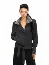 BIGGOLD | Plush Collar Short Jacket