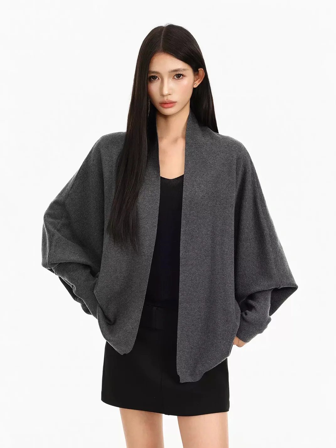 BIGGOLD | Loose Batwing Sleeve Knit Cardigan