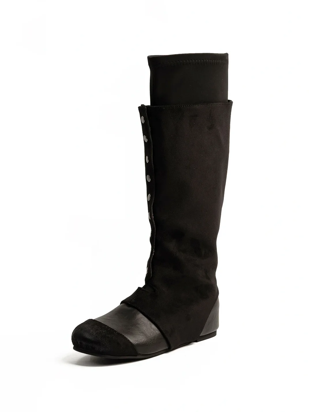 ZHUDAGE | Retro Patchwork Tall Sock Boots