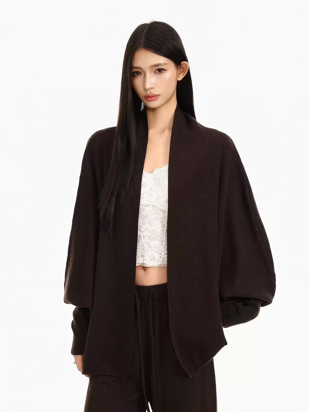 BIGGOLD | Loose Batwing Sleeve Knit Cardigan