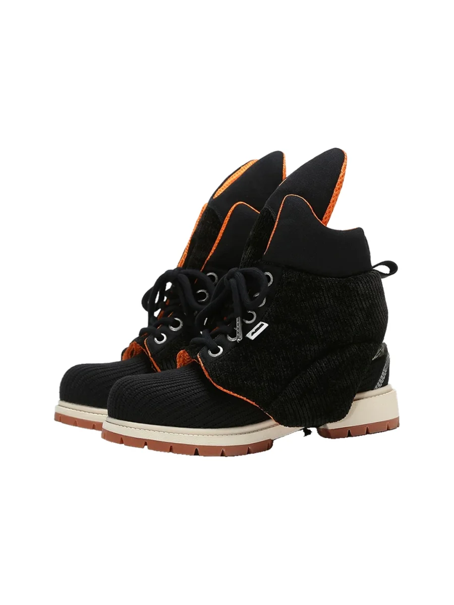 ADC | Black Patchwork Platform Martin Boots - 3