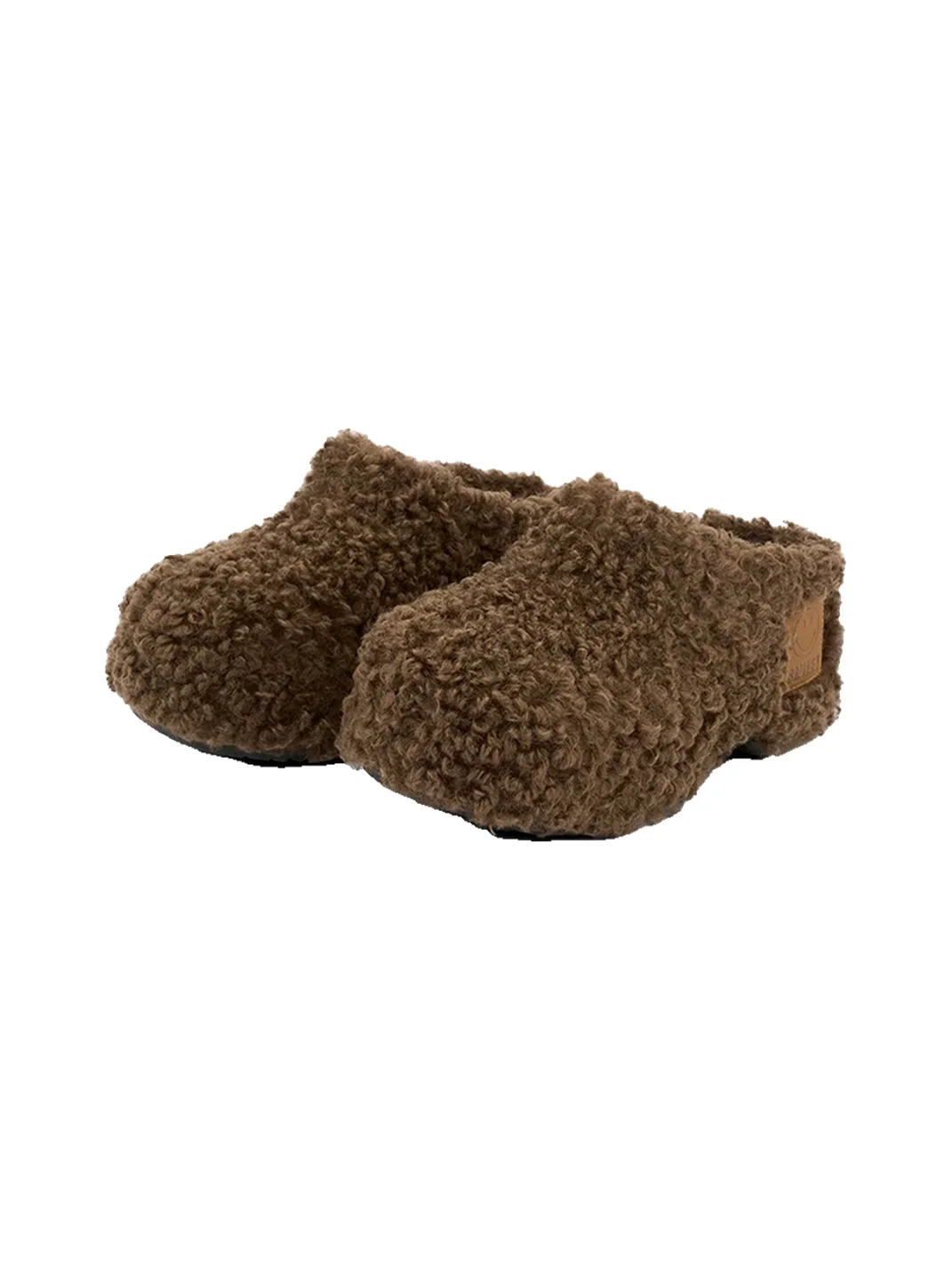 SMILEY | Curly Plush Closed-Toe Slip-On Slippers