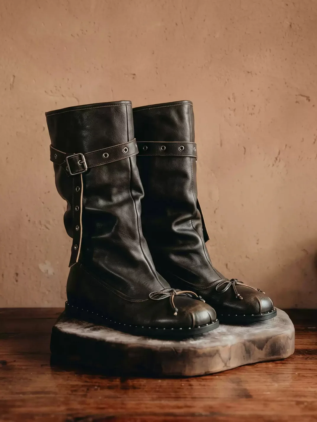 EBLAN | Retro Slouchy Ballet-Style Western Boots