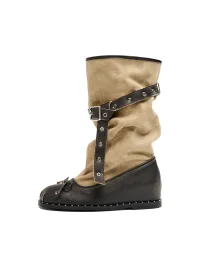 EBLAN | Retro Slouchy Ballet-Style Western Boots