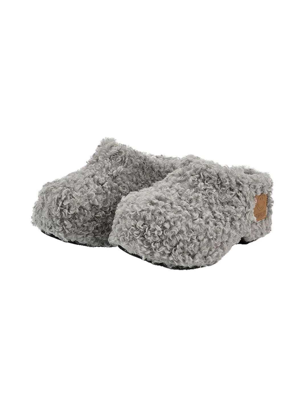 SMILEY | Curly Plush Closed-Toe Slip-On Slippers