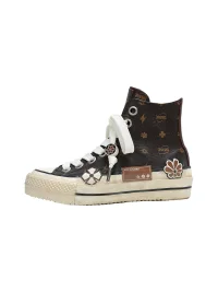 ADC | Vintage Floral Pattern Platform High-Top Sneakers