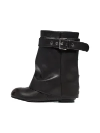 EBLAN | Buckled Slouchy Mid-Calf Lift Boots