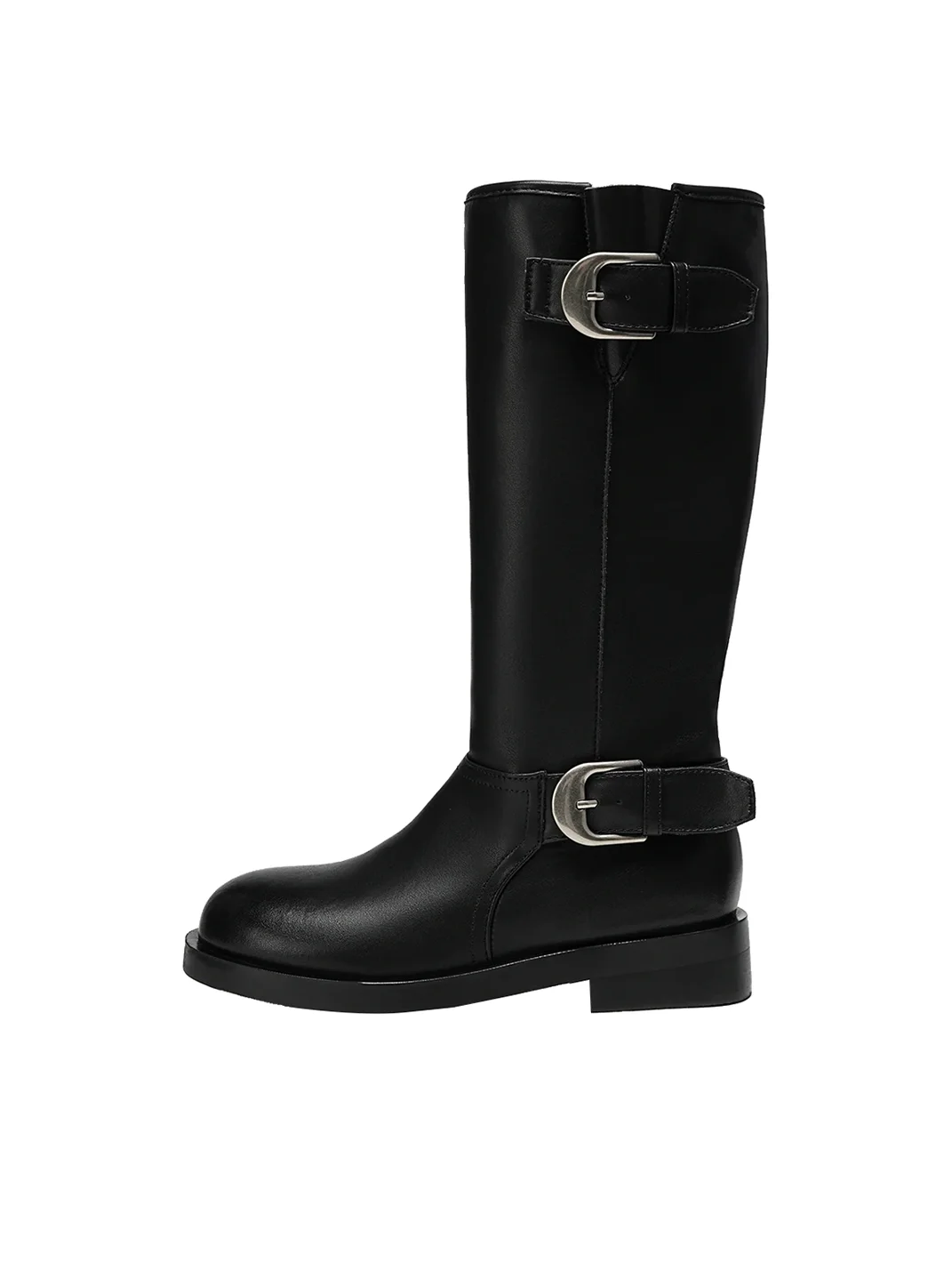 EBLAN | Metal Buckle Western Knee-High Boots