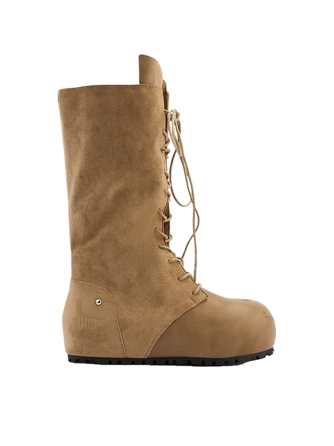 SMILEY | Round Toe Lace-Up Tall Boots