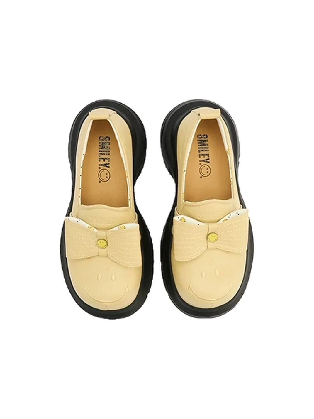 SMILEY | Bow Heart-Embossed Platform Derby Shoes