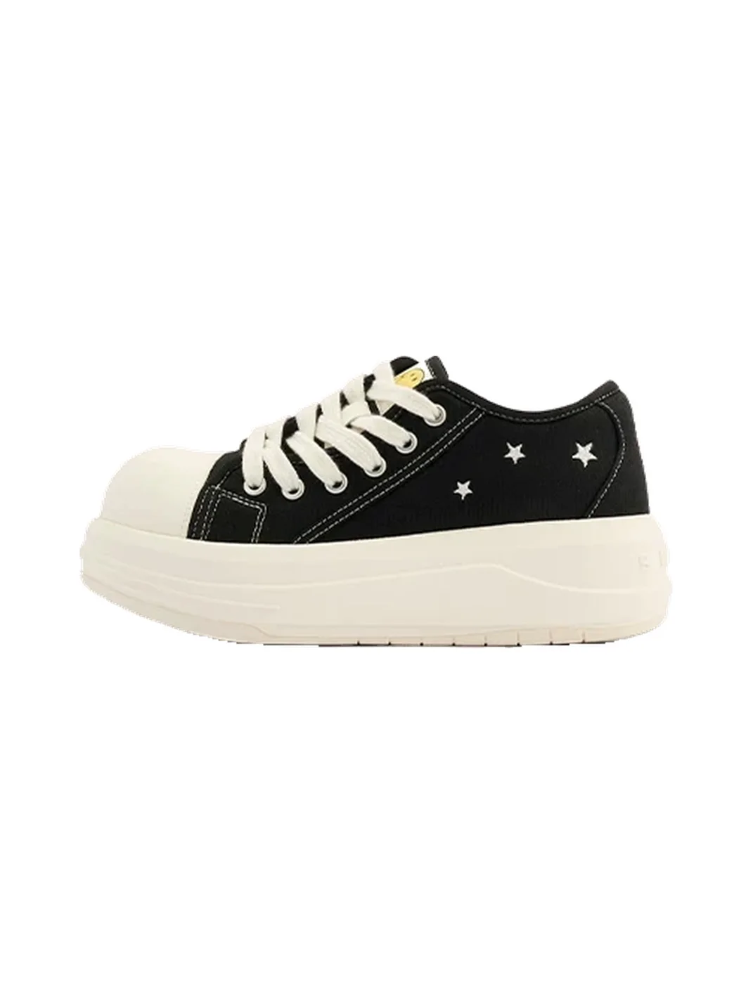SMILEY | Leopard Print Chunky Low-Top Canvas Sneakers