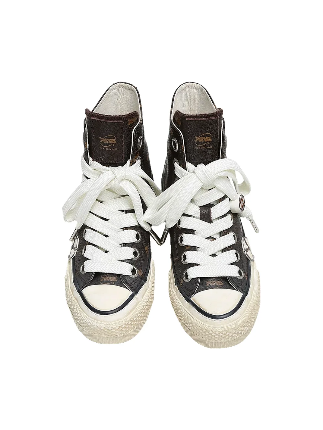 ADC | Vintage Floral Pattern Platform High-Top Sneakers