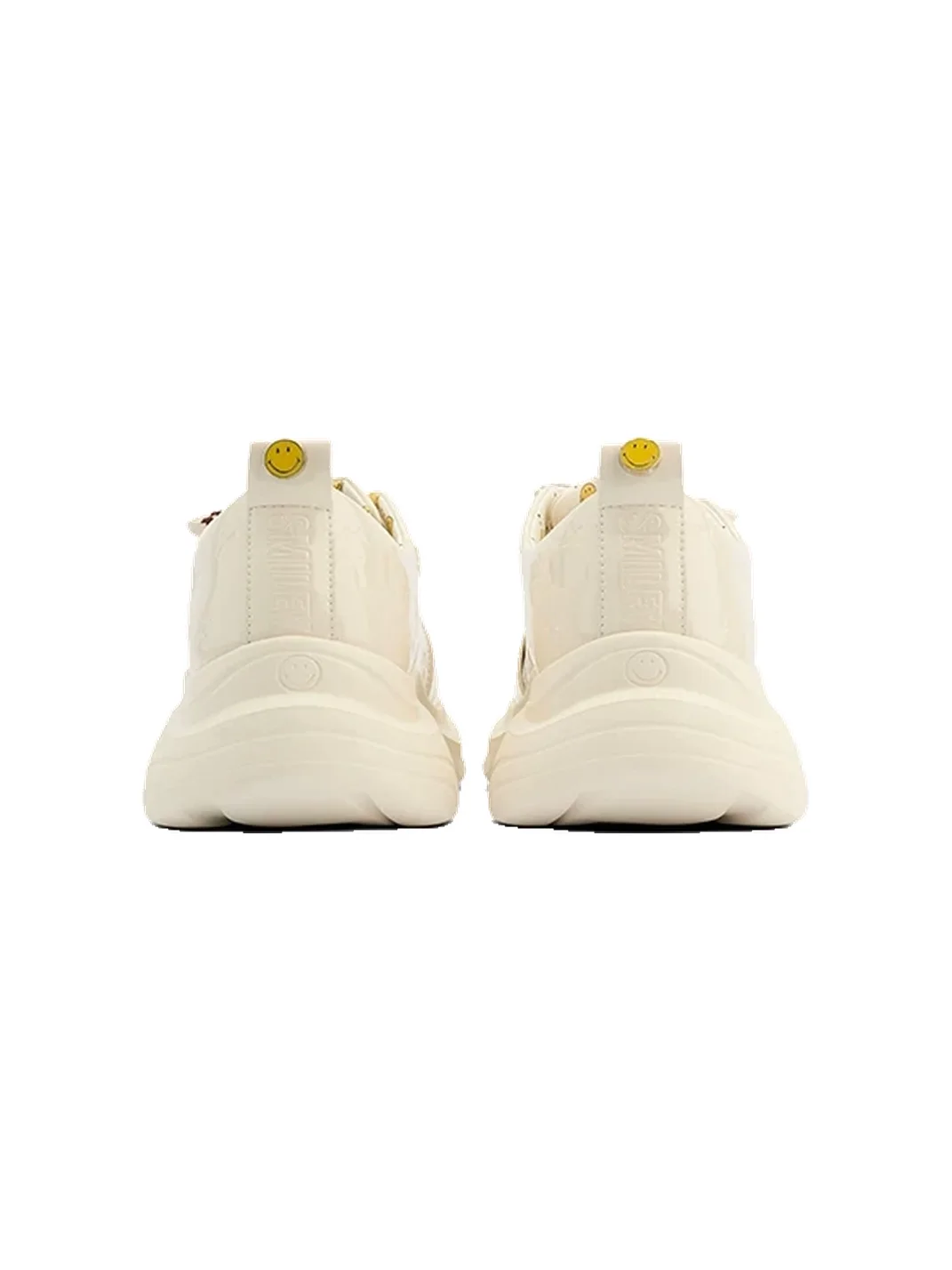 SMILEY | Glossy Star-Embossed Round-Toe Derby Shoes