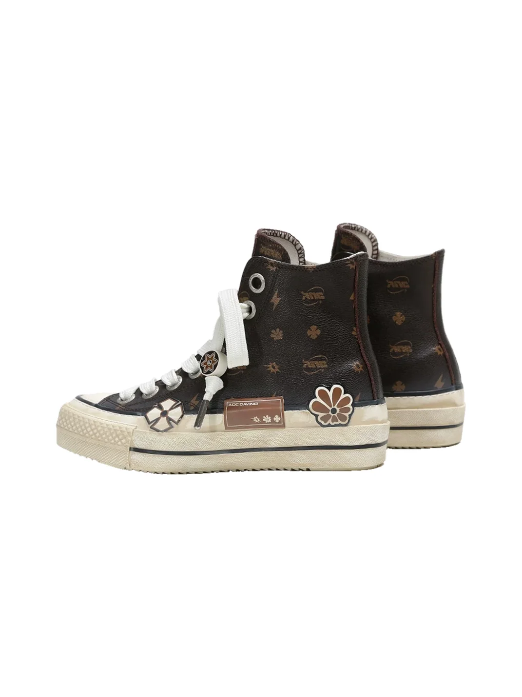 ADC | Vintage Floral Pattern Platform High-Top Sneakers