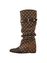 SMILEY | Pointed-Toe Slouchy Buckle Tall Boots