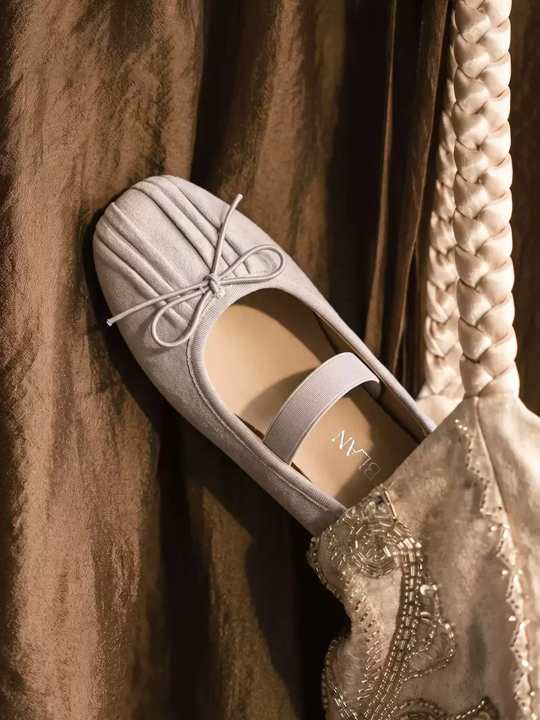 EBLAN | Bow Strap Mary Jane Ballet Flats