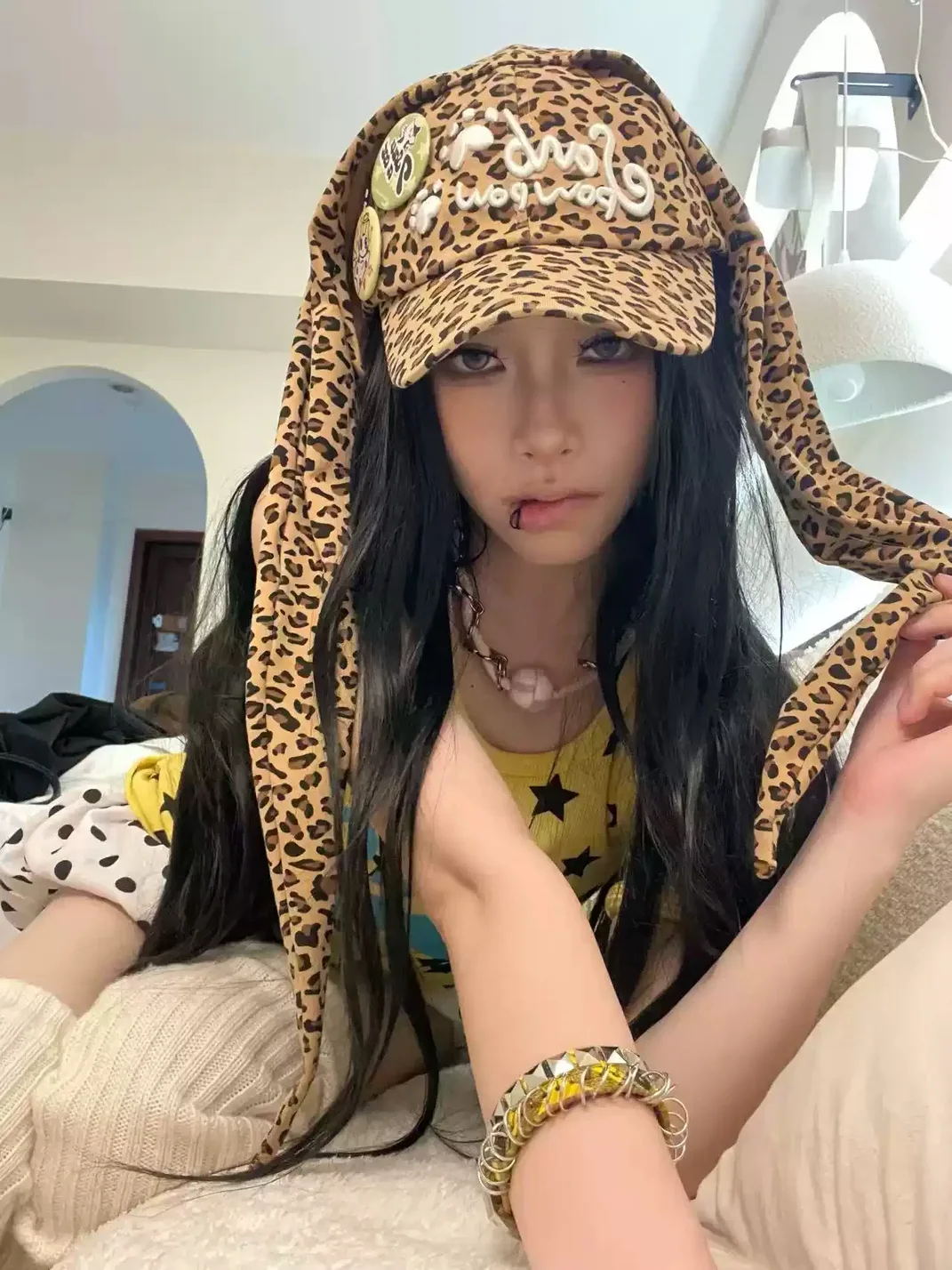 SANB | Leopard Cat Paw Badge Tie Baseball Cap