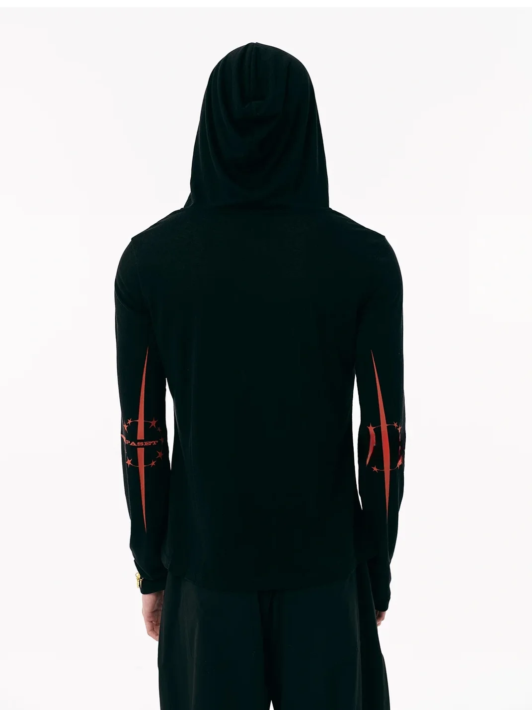 PasET | Hooded Slim Fit Printed Long Sleeve T-Shirt