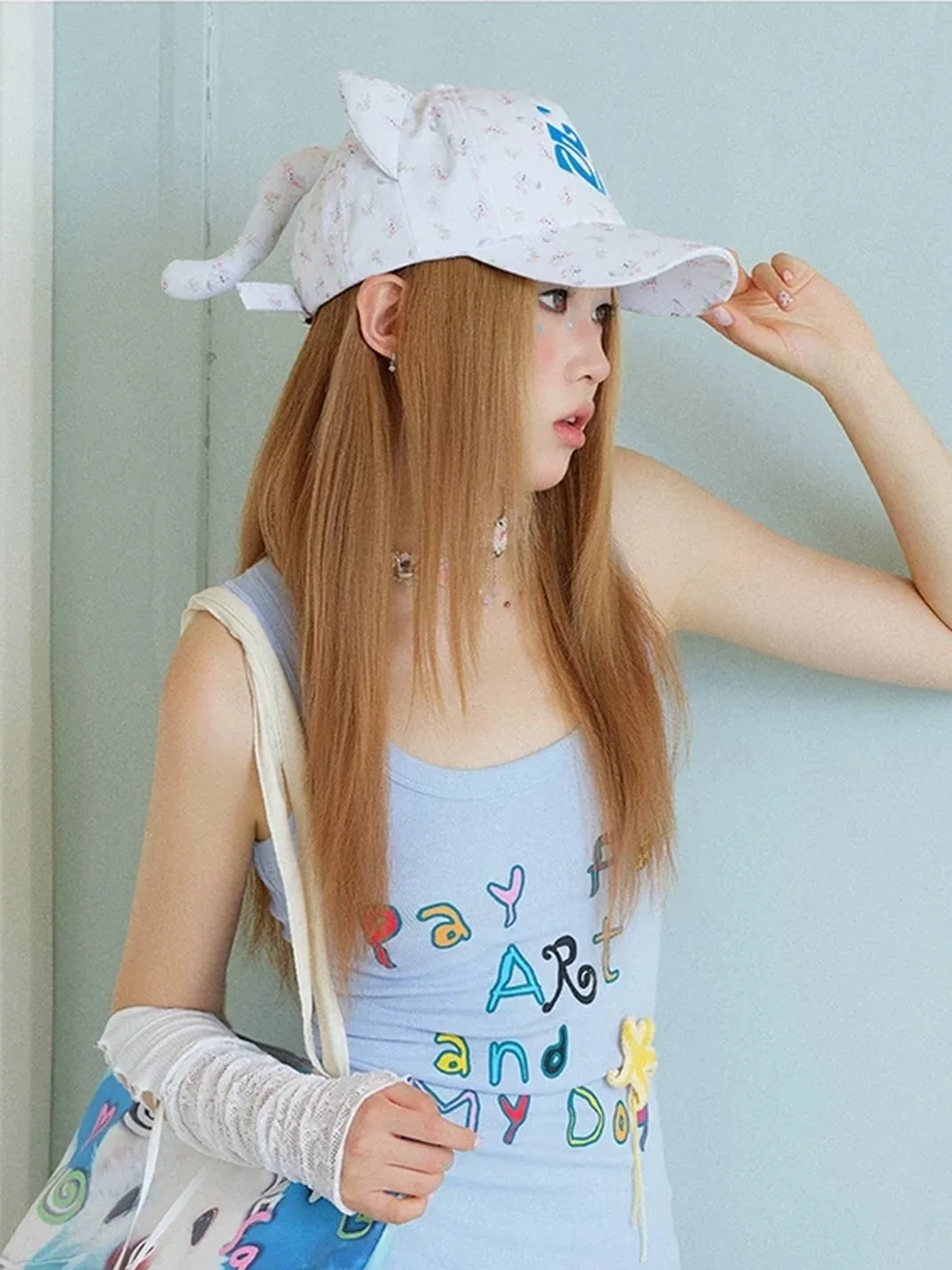 SANB | Cat Ear Floral Baseball Cap