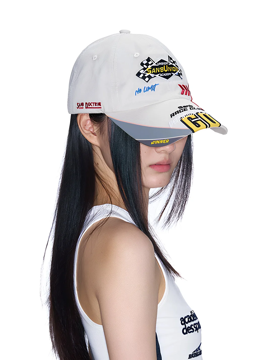 SANB | Washed Embroidered Racing Baseball Cap