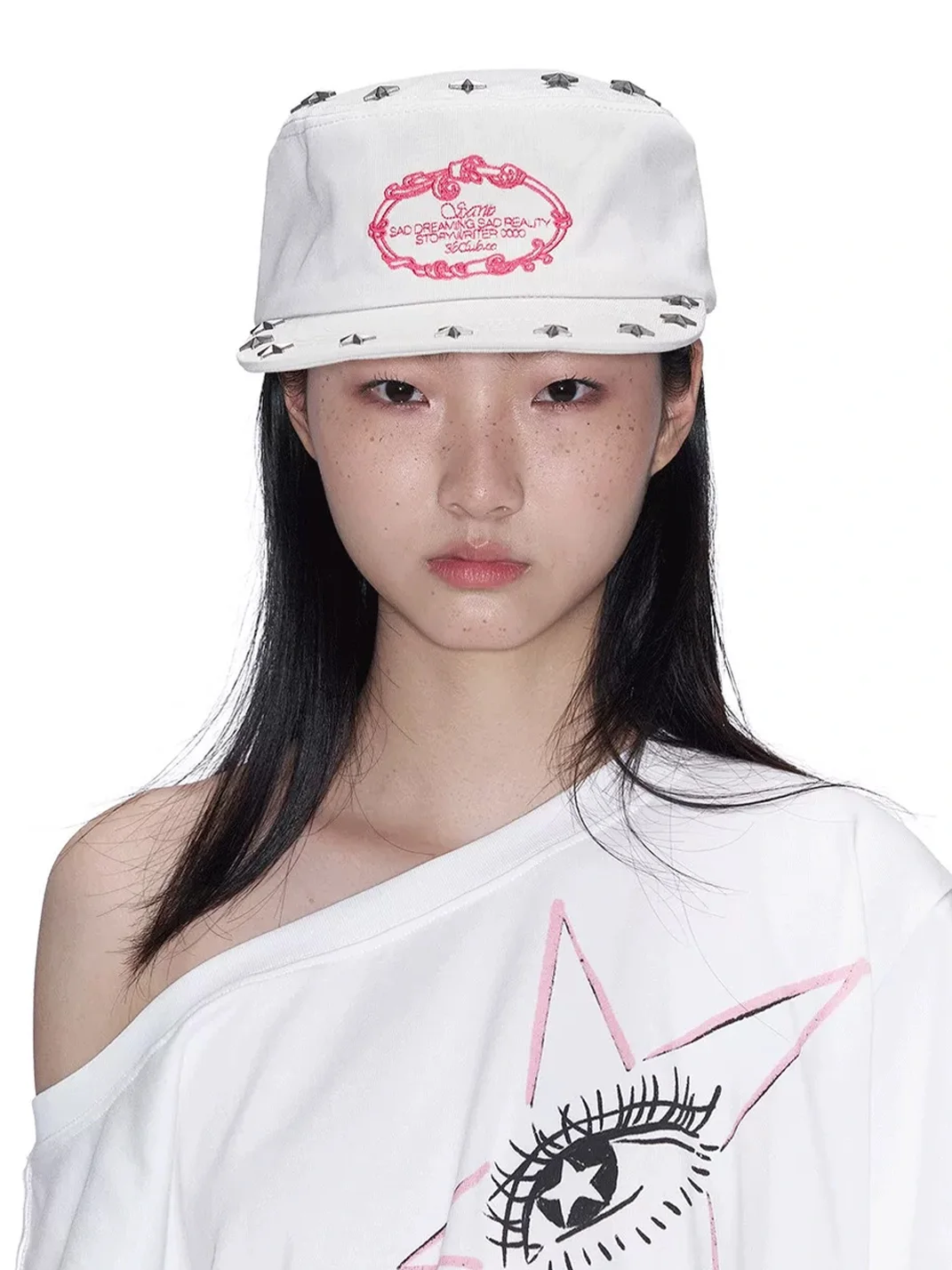 SANB | Contrast Color Flat Brim Pillbox Baseball Cap