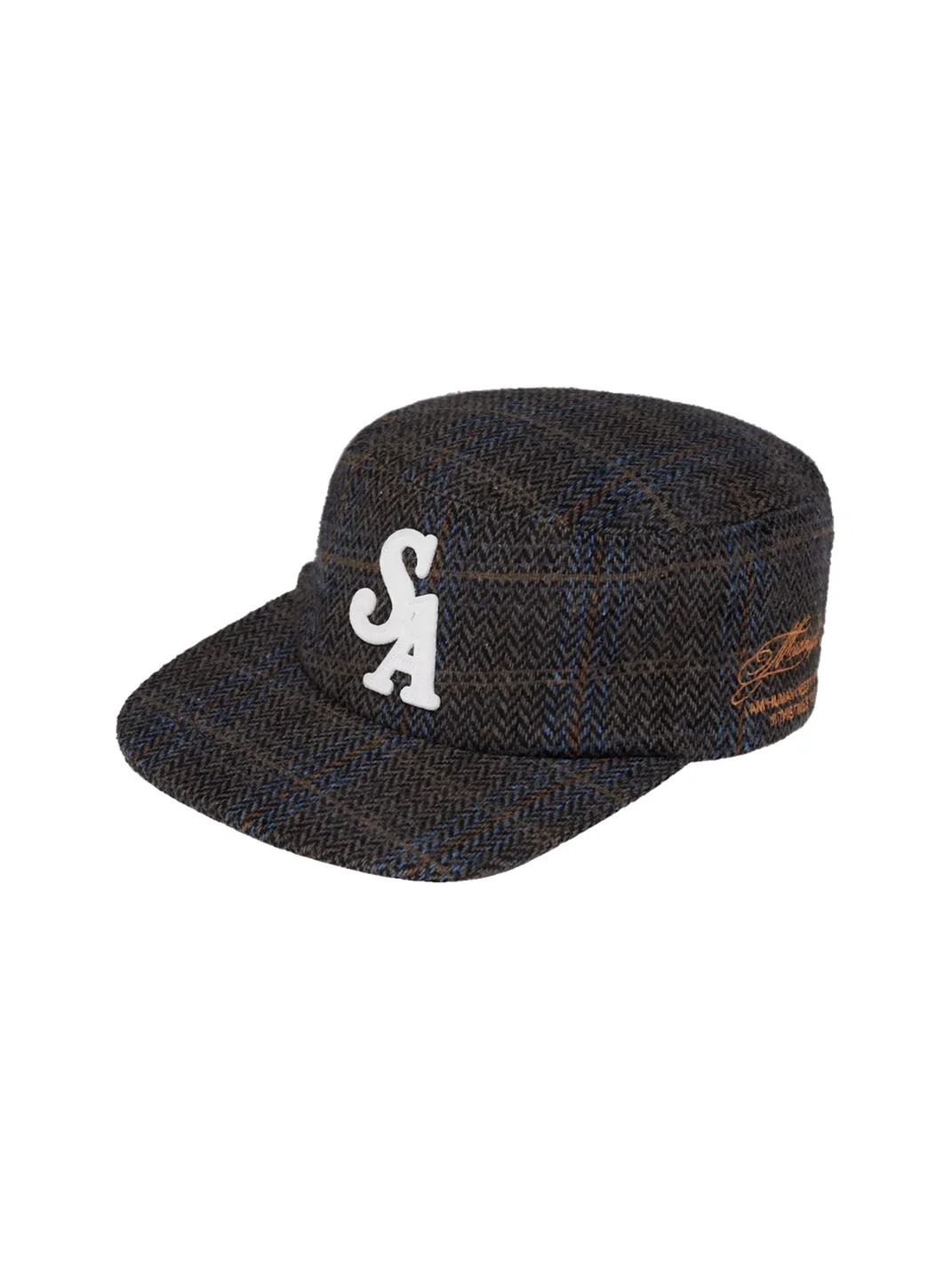 SANB | Retro Flat-Brim Herringbone Hat